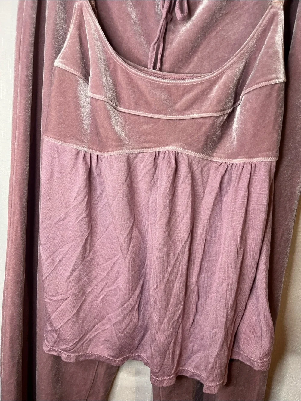 Victoria's Secret Velvet Cami & Pant Set in Mauve Pink